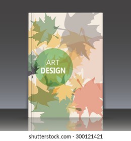 Abstract composition, autumn leaves, Brochures, background, EPS 10, vector illustration