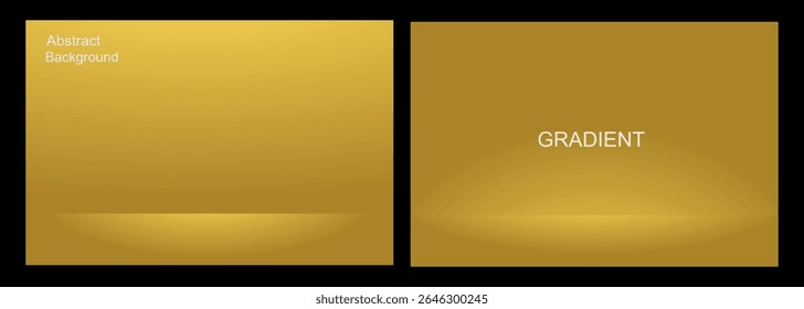 Abstract Composition Background Gradient Gold, for Presentation and Design, Studio showroom product base, fashion runway mockup scene. vector illustration