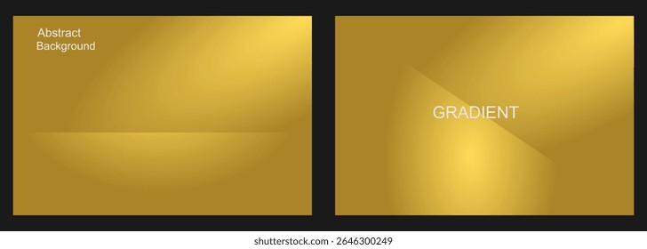 Abstract Composition Background Gradient Gold, for Presentation and Design, Studio showroom product base, fashion runway mockup scene. vector illustration