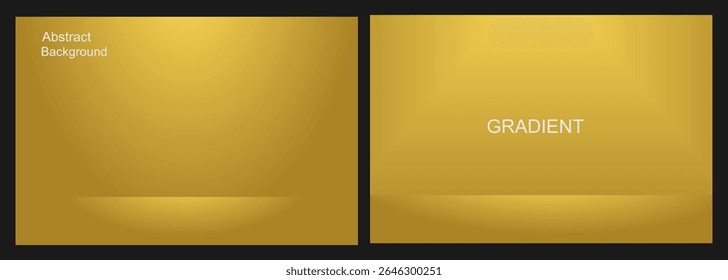Abstract Composition Background Gradient Gold, for Presentation and Design, Studio showroom product base, fashion runway mockup scene. vector illustration