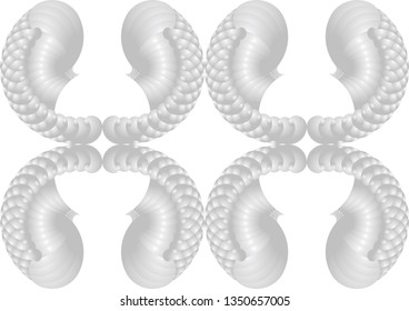 abstract composition based on the golden section curve
