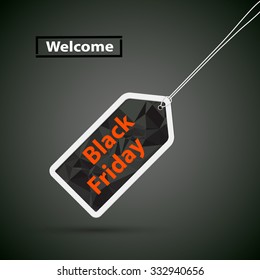 Abstract composition, black friday hot event, best offer flyer foundation, purchase discount coupon, fire sale season banner, creative reduction advertising message, square shopping mockup, EPS vector