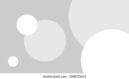 Abstract composition with black and white circles. Inter atomic or planetary energy interaction. educational illustration. Limited color palette. Chaos bubbles.