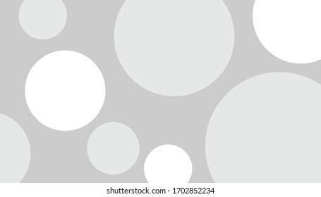 Abstract composition with black and white circles. Inter atomic or planetary energy interaction. educational illustration. Limited color palette. Chaos bubbles. Geometric banner