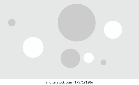 Abstract composition with black and white circles.  educational illustration. Limited color palette. Chaos bubbles. Geometric banner