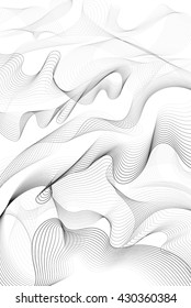 abstract composition of black and white line vector