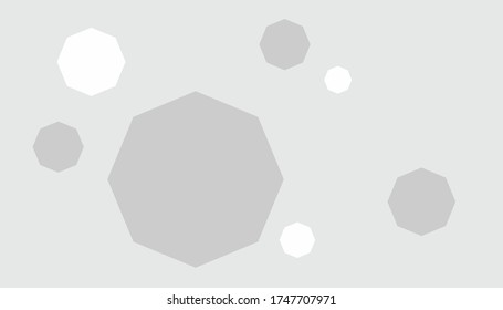 Abstract composition with black and white octahedron. educational illustration. Limited color palette. Chaos octahedron. Banner vector