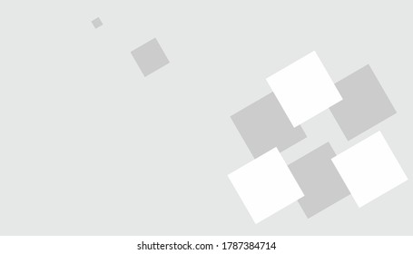 Abstract composition with black and white squares. educational illustration. Limited color palette. Chaos squares. Geometric banner