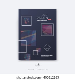 Abstract composition, blue, burgundy square construction font texture, box block section surface, black a4 brochure title sheet, creative figure vector art, commercial offer, banner form, flyer fiber