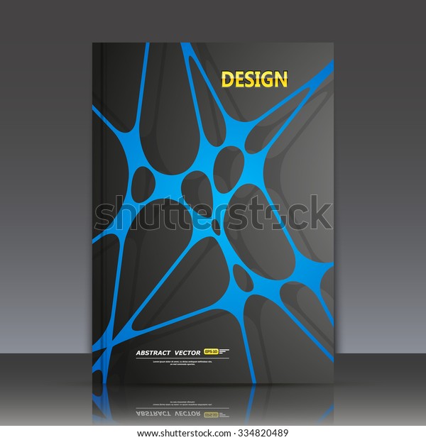 Abstract composition, blue lines and dots cross\
interlacement, rays plexus, a4 business brochure title sheet,\
tangled backdrop surface, creative web icon, figure intersection\
points form, EPS10\
vector