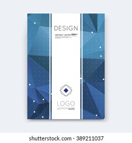Abstract composition, blue polygonal stripe font texture, band part construction, white a4 brochure title sheet, creative figure icon, commercial logo surface, firm banner form, EPS10 flier fiber