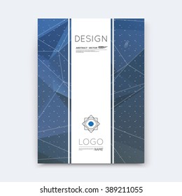 Abstract composition, blue polygonal stripe font texture, band part construction, white a4 brochure title sheet, creative figure icon, commercial logo surface, firm banner form, EPS 10 flier fiber