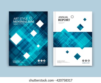 Abstract composition. Blue polygonal texture. Square rhombus part construction. White brochure title sheet. Creative transparent lozenge figure icon. Box blocks surface. Puzzle banner form. Flyer font