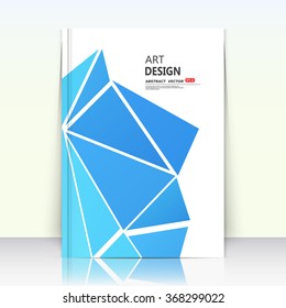 Abstract composition, blue polygonal triangle part, dot, line construction, font texture, white a4 brochure title sheet, creative figure icon, logo sign surface, firm banner form, flier fashion, EPS10