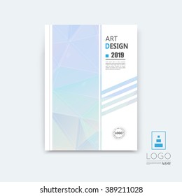 Abstract composition, blue sky polygonal stripe font texture, band part construction, white a4 brochure title sheet, creative figure icon, commercial logo surface, firm banner form, EPS 10 flier fiber