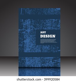 Abstract composition blue wooden font surface a4 brochure title sheet eps10 vector
