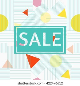 Abstract composition in bright colors. Modern design sale poster, flyer, brochure.