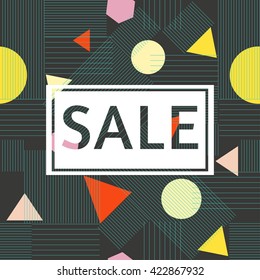 Abstract composition in bright colors. Modern design sale poster, flyer, brochure.