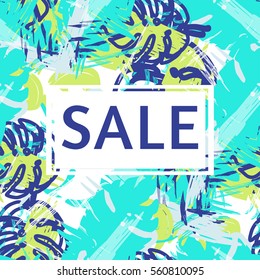 Abstract composition in bright colors. Modern design sale poster, flyer, brochure design. Vector illustrtation.