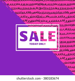 Abstract composition in bright pink, pink, purple, blue, yellow. Modern design sale poster, flyer, brochure design. Sale background. Big sale. Sale tag. Sale poster. Sale vector. Super Sale.