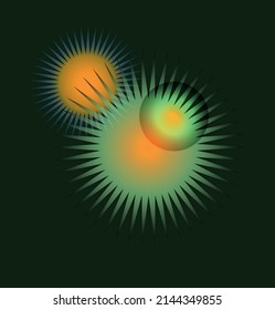 Abstract composition of bright shining stars. Vector file.