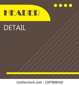 Abstract composition brochure cover design. Info banner frame sheet vector