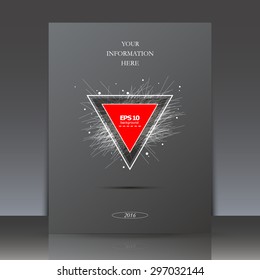 Abstract composition, Brochure, diary, red triangle, background | EPS10 vector illustration