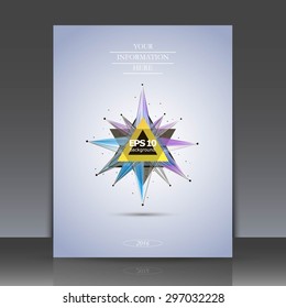 Abstract composition, Brochure, diary, yellow triangle, background | EPS10 vector illustration