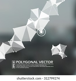 Abstract composition, business background, dots, lines, polygonal connecting, space image, galaxy icon, molecular pattern, atom sequence, logo base, EPS 10 vector illustration