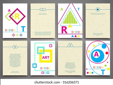 Abstract composition, business card set, correspondence letter collection, brochure title sheet, certificate, diploma, patent, charter, text frame, geometric logo backdrop, EPS 10 vector illustration