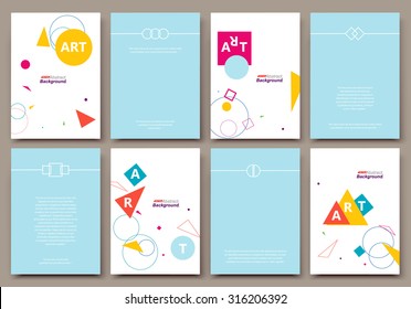 Abstract composition, business card set, correspondence letter collection, brochure title sheet, certificate, diploma, patent, charter, text frame, geometric logo backdrop, EPS 10 vector illustration