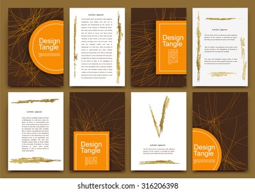 Abstract composition, business card set, correspondence letter collection, brochure title sheet, certificate, diploma, patent, charter, text frame surface, logo backdrop, EPS 10 vector illustration