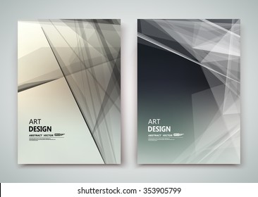 Abstract composition, business card set, polygonal light image, certificate collection, a4 brochure title sheet, diploma, patent, charter, creative text frame surface, figure logo icon backdrop, EPS10