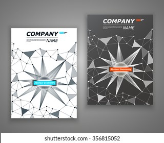 Abstract composition, business card set, polygonal explosion collection, a4 brochure title sheet, certificate, diploma, patent, charter, creative text frame surface, figure logo icon backdrop, EPS10