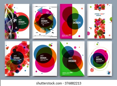 Abstract composition, business card set, financial infographic text, geometric shape font texture, a4 brochure title sheet, creative round figure icon, circle logo sign, flyer fiber, EPS10 banner form