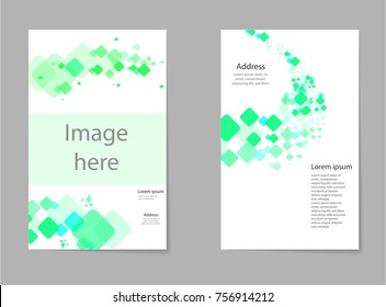 Abstract composition, business card set, box block text frame, geometric shape font texture, a4 brochure title sheet, creative square figure icon, quadrate logo sign, flyer fiber, EPS10 banner form
