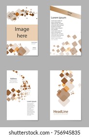 Abstract composition, business card set, box block text frame, geometric shape font texture, a4 brochure title sheet, creative square figure icon, quadrate logo sign, flyer fiber, EPS10 banner form