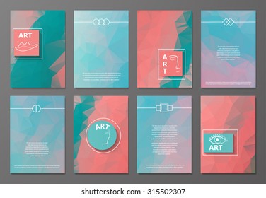 Abstract composition, business card template set, correspondence letters collection, brochure title sheet, diploma, patent, charter, text frames, backdrop, logo background, EPS 10 vector illustration