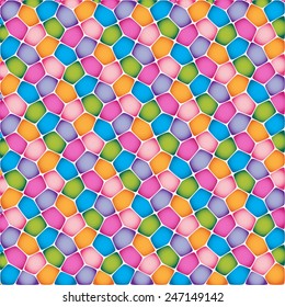 abstract composition with ceramic geometric shapes
