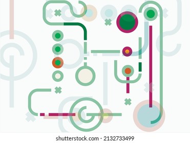 Abstract composition. Chemistry connect design texture. Dots and lines network element background. Technology illustration
