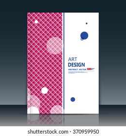 Abstract composition, circle font texture, pink stripe band, round bead part construction, white a4 brochure title sheet, creative figure icon, logo sign surface, firm banner form, flier fiber, EPS10
