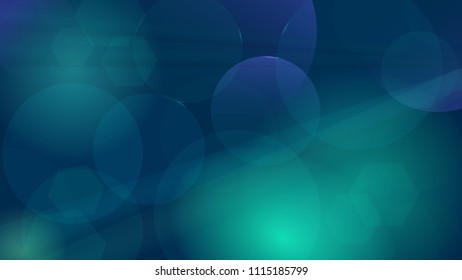 Abstract composition from circles. The effect with bokeh. Fantastic wallpaper, wrapping, background