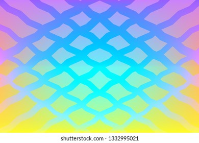 Abstract composition of color, diagonal, broken lines on a color, gradient background. Vector image.