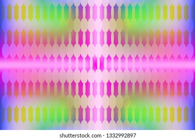Abstract composition of color geometric shapes on a color, gradient background. Vector image.