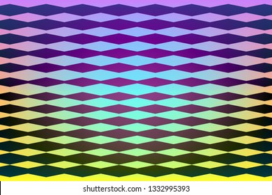 Abstract composition of color geometric shapes on a color, gradient background. Vector image.