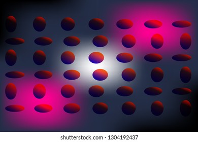 Abstract composition of color, gradient, geometric elements on a dark gradient background. Vector image.