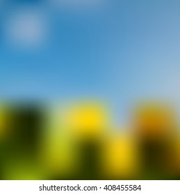 abstract composition of color spots, blurred background