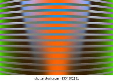 Abstract composition of the colored, curved, horizontal lines on a gradient background. Vector image.