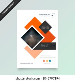 Abstract composition. Colored editable ad image texture. Cover set construction. Urban city view banner form. White a4 brochure title sheet. Creative figure icon. Name logo surface. Flyer text font.