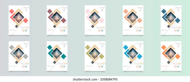 Abstract composition. Colored editable ad image texture. Cover set construction. Urban city view banner form. White a4 brochure title sheet. Creative figure icon. Name logo surface. Flyer text font.
